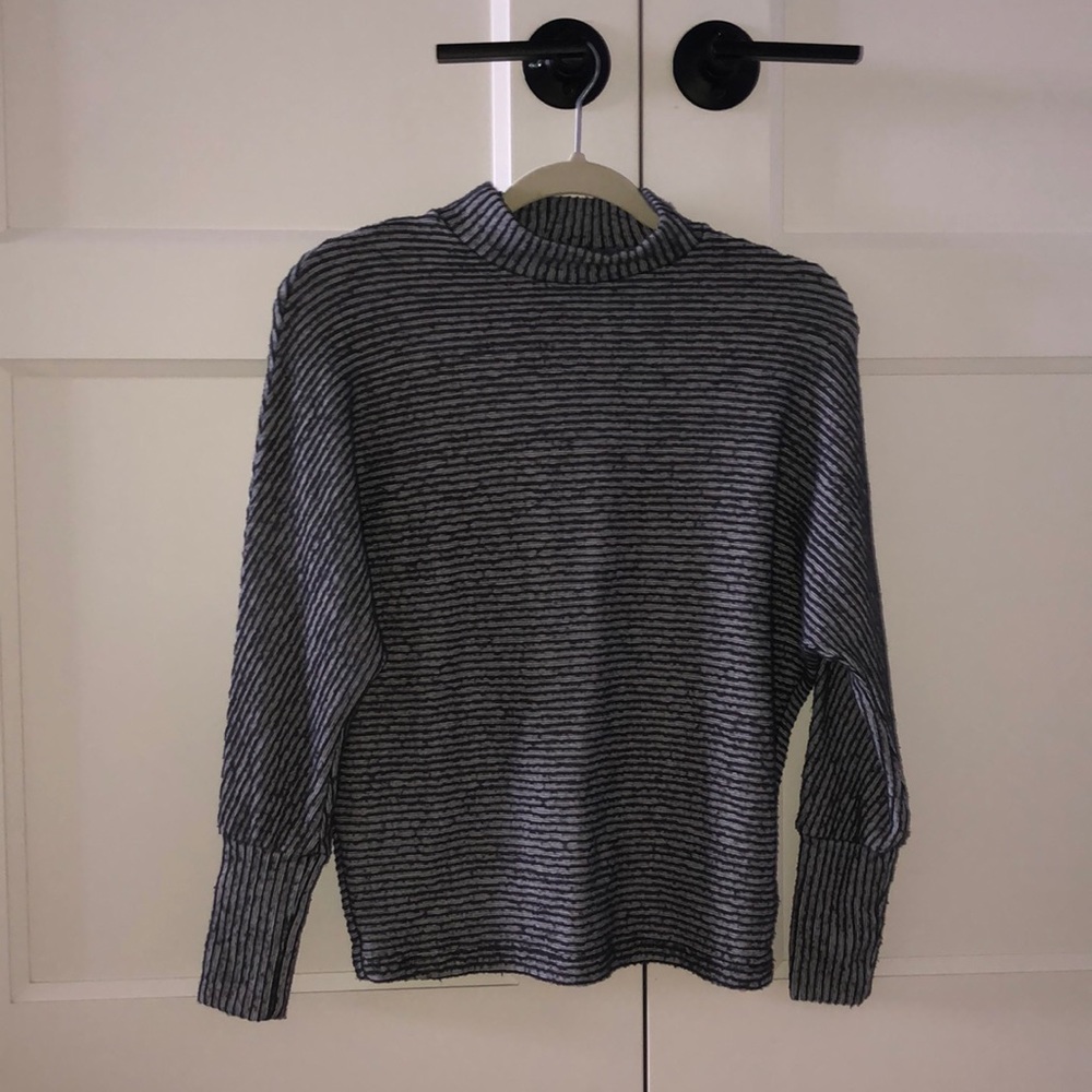 Urban Outfitters Grey Striped Turtleneck